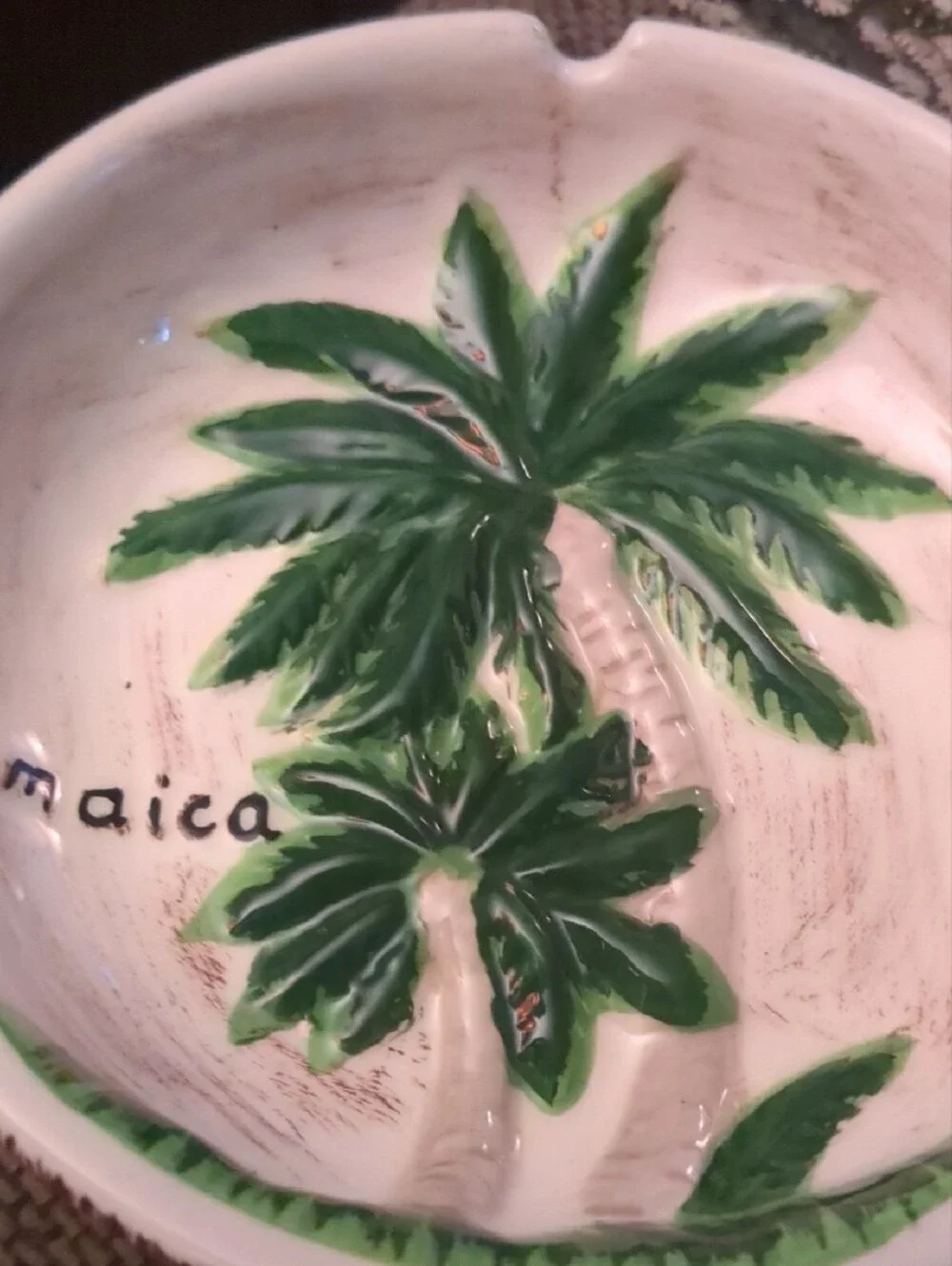 🌴Jamaican Palm Tree Motif Ashtray
